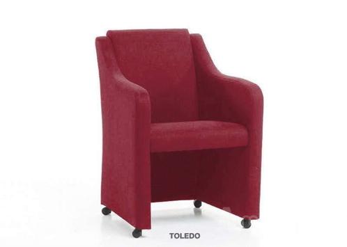 Eetkamerstoel Toledo - eetkamerstoelen - Rood, Huis en Inrichting, Stoelen, Rood, Nieuw, Stof