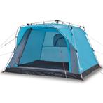 Kampeertent 4-persoons snelontgrendeling blauw (Partytenten), Caravans en Kamperen, Kampeeraccessoires, Verzenden, Nieuw