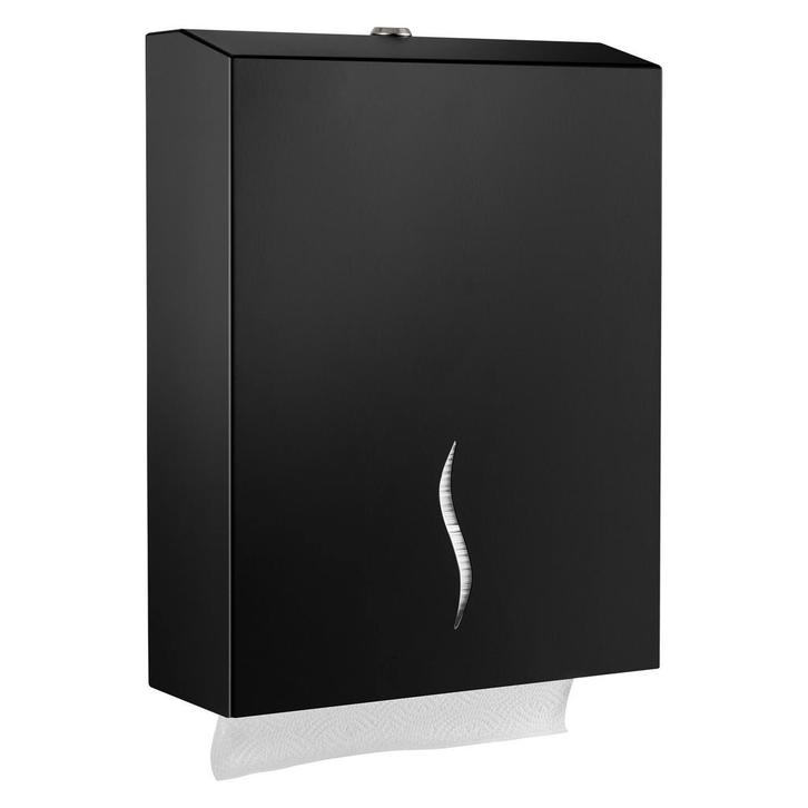 GGM Gastro | Papieren handdoekdispenser - voor 400 | PSPD4S, Huis en Inrichting, Badkamer | Badtextiel en Accessoires, Zwart, Verzenden