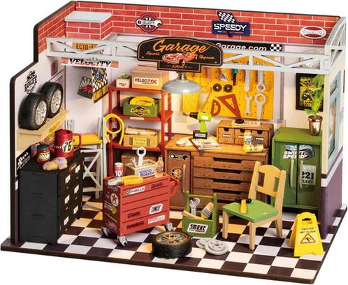 Robotime Garage Workshop DIY Miniatuur Knutselen (Recreatie), Hobby en Vrije tijd, Modelbouw | Overige, Nieuw, Verzenden