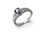 Ring - 14 karaat Witgoud, 14K witgouden ring met diamanten, Sieraden, Tassen en Uiterlijk, Ringen, Nieuw