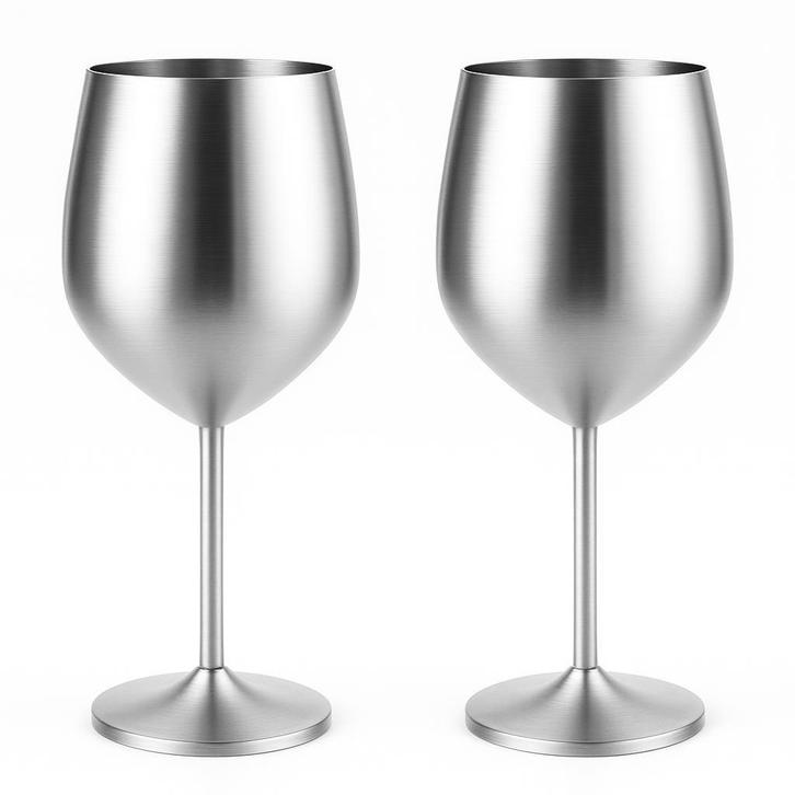 My Green Deal – RVS Wijnglazen Set – 2-delige Duurzame Wijnb, Huis en Inrichting, Keuken | Tupperware, Nieuw, Verzenden
