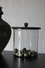 Sobere glazen voorraadpot Old grey - maat L, Huis en Inrichting, Woonaccessoires | Overige, Ophalen of Verzenden, Nieuw