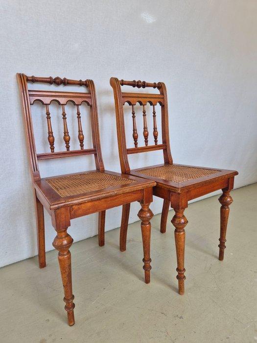 Zitgroep (2) - Mahonie - Webbing, Antiek en Kunst, Antiek | Overige Antiek