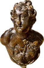 Niccolo Roccatagliata - Beeldje, Busto in bronzo brunito a, Antiek en Kunst