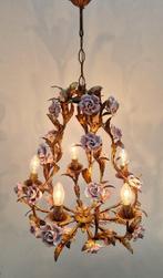 Grote Bladgoud vergulde kostbare Chandelier met Bloemen -