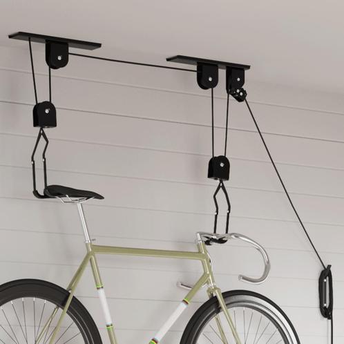 vidaXL Fietstakels met plafondbevestiging 2 st 20 kg, Fietsen en Brommers, Fietsaccessoires | Overige Fietsaccessoires, Nieuw
