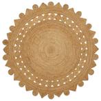 vidaXL Tapijt Bruin Ø 180 cm Jute, Verzenden, Nieuw, Bruin