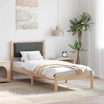 vidaXL Bedframe Donkergrijs 80 x 190 cm Massief grenenhout, Huis en Inrichting, Verzenden, Nieuw, Grijs, Hout