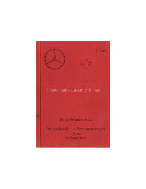 1934 MERCEDES BENZ TYPE 500 KOMPRESSOR INSTRUCTIEBOEKJE, Auto diversen, Handleidingen en Instructieboekjes