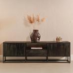Tv-meubel Mangohout Brendon 165 cm, Verzenden, 150 tot 200 cm, Nieuw, Minder dan 100 cm
