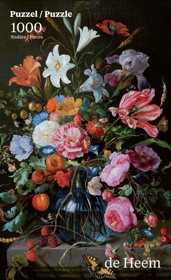 Vaas met Bloemen - Jan de Heem Puzzel (1000 stukjes) |, Hobby en Vrije tijd, Denksport en Puzzels, Nieuw, Verzenden