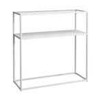 Console tafel Kuhmo sidetable glas 80x80x30 cm wit [en.casa], Huis en Inrichting, Verzenden, Nieuw