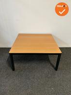 Ahrend Salontafel - 80x80x40 - Zwart onderstel -beuken blad, Vergader- of Presentatieruimte, Ophalen of Verzenden, Gebruikt, Tafel