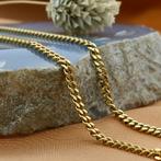 18 Krt. Gouden gourmet schakel ketting | 61 cm (unisex), Sieraden, Tassen en Uiterlijk, Kettingen, Ophalen of Verzenden, Gebruikt