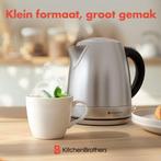 2dekans | KitchenBrothers Waterkoker - 1L - RVS - BPA vrij -, Ophalen of Verzenden, Gebruikt