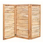 Vouwbaar Tuinscherm Hazelaarhout in Frame 3-Delig 180 x 180, Verzenden, Nieuw, Hout
