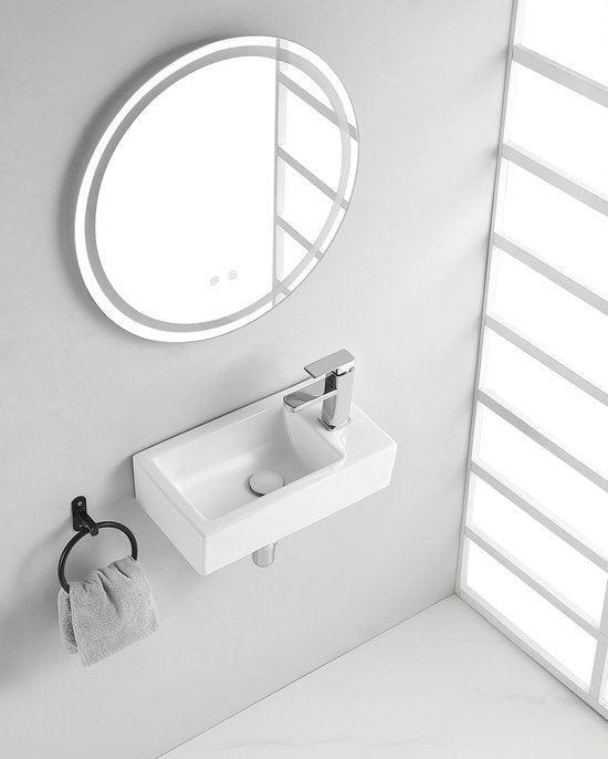 2dekans | Wiesbaden Rhea fontein rechts 45.5x26x12cm wit, Huis en Inrichting, Woonaccessoires | Overige, Zo goed als nieuw, Ophalen of Verzenden