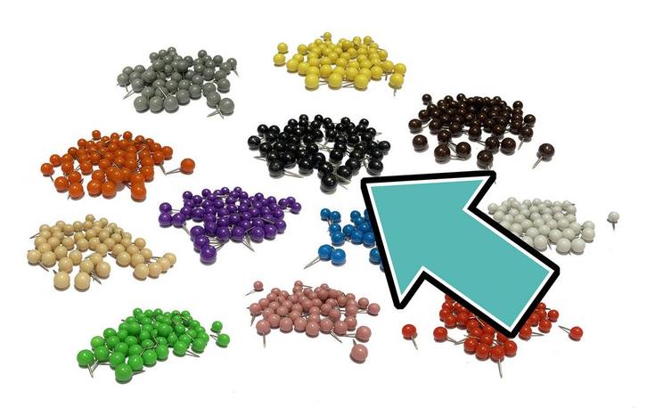 Set punaises met bolle kop in doosje (zwart, 50 stuks), Doe-het-zelf en Verbouw, Gereedschap | Handgereedschap, Nieuw, Ophalen of Verzenden