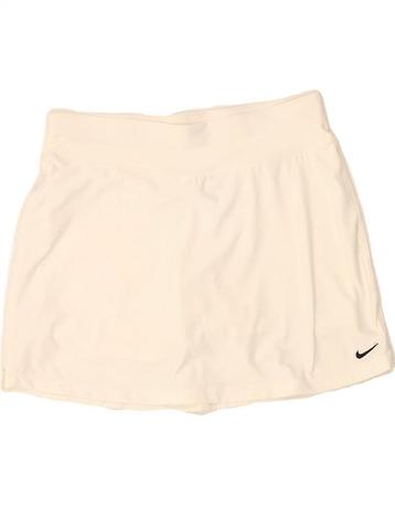NIKE Womens Dri Fit Tennis Skirt UK 12/14 Medium White beschikbaar voor biedingen