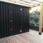 zwarte opbergbox voor de tuin of terras met dubbele deuren, Tuin en Terras, Nieuw, Ophalen of Verzenden
