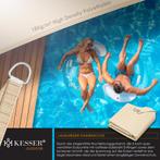 Schaduwdoek - Zonnezeil - Driehoek - 5x7x7 m - Creme - KESSE, Tuin en Terras, Verzenden, Zo goed als nieuw