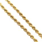 Gouden gedraaide schakel ketting | 47 cm (gouden ketting), Ophalen of Verzenden, Gebruikt, Overige kleuren, Goud