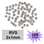 Fako Bijoux® - Knijpkralen - Crimp Beads - RVS - Stainless, Hobby en Vrije tijd, Kralen en Sieraden maken, Verzenden, Nieuw