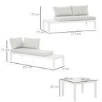 TRUUSK Outsunny 3-teiliges Gartenmöbel Set L-Form mit Beiste, Tuin en Terras, Tuinsets en Loungesets, Verzenden, Nieuw
