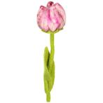 Vilt Bloem - Tulp Flora Fuchsia/Roze/Wit - 40cm - Fairtrad, Ophalen of Verzenden, Nieuw