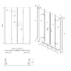 Nisdeur Lacus Albarella Saloon Inklap Deur 130x190 Cm Chroom, Ophalen of Verzenden, Nieuw