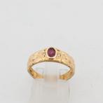 Zonder minimumprijs - Ring - 18 karaat Geel goud Robijn -, Nieuw