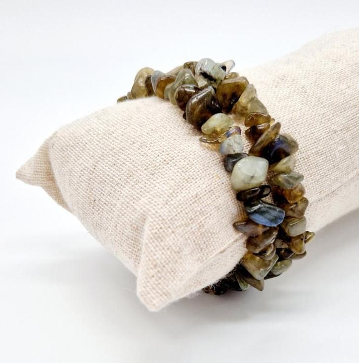 Labradoriet splitarmband, Sieraden, Tassen en Uiterlijk, Edelstenen, Ophalen of Verzenden