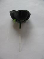 Roosjes 3 cm. zijde zwart voor corsage of zeep +/-20 stuks, Ophalen of Verzenden, Nieuw