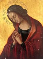 Italiaanse school (XIX) - Madonna in preghiera fondo oro -