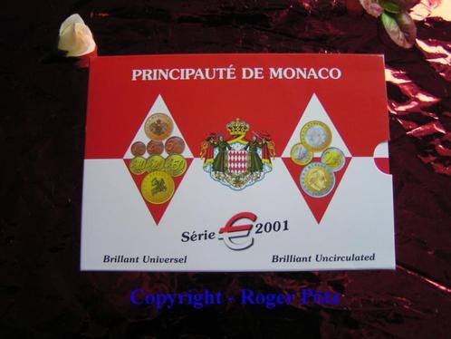 3,88 Euro Kms Monaco 2001 Originalfolder st, Postzegels en Munten, Munten | Europa | Euromunten, Verzenden