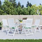 vidaXL Stoelkussens 6 st bladpatroon 40x40x3 cm stof, Verzenden, Nieuw, Groen