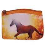 Ritsportemonnee - Bruin Paard Zon Bos - 1-vaks - 11x8cm NIEU, Sieraden, Tassen en Uiterlijk, Portemonnees, Ophalen of Verzenden