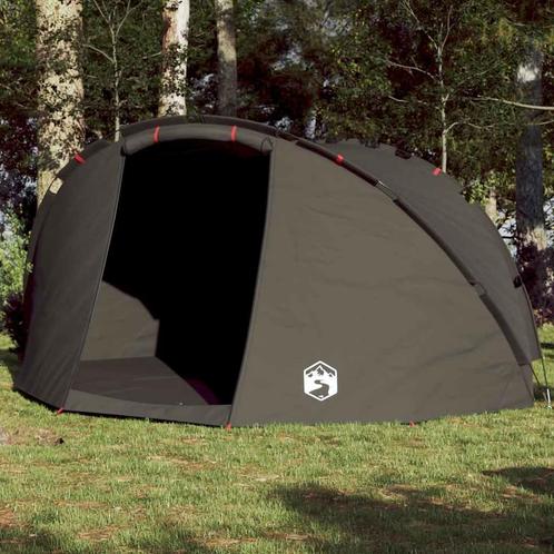 vidaXL Vistent 5-persoons waterdicht bruin, Caravans en Kamperen, Tenten, Nieuw, tot en met 2, Verzenden