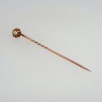 Zonder Minimumprijs - Broche - 14 karaat Geel goud - Diamant