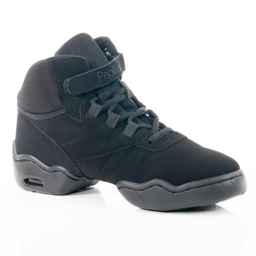 Papillon PA1506 Nubuck Zwarte Hoge Danssneaker met Demping, Sport en Fitness, Ballet, Verzenden