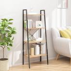 vidaXL Ladderrek met 4 schappen 56x35x140 cm lichtbruin en, Huis en Inrichting, Kasten | Boekenkasten, Verzenden, 100 tot 150 cm