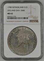 Bat. Republiek Zeeland Zilveren Dukaat 1798 NGC MS62, Postzegels en Munten, Verzenden, Munten