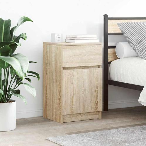 vidaXL Nachtkastje 39x35x65 cm bewerkt hout sonoma, Huis en Inrichting, Slaapkamer | Nachtkastjes, Nieuw, Hout, Verzenden