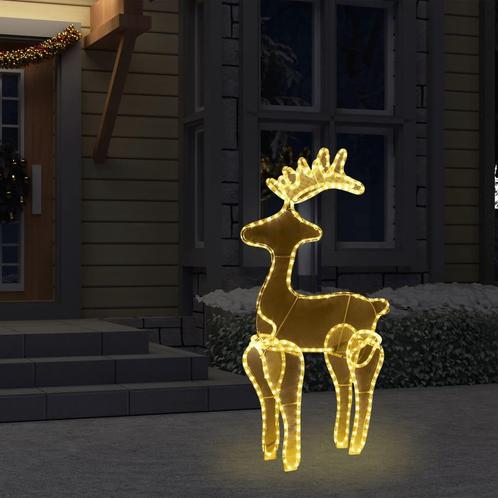 vidaXL Kerstversiering rendier met mesh 306 LEDs 60x24x89, Diversen, Kerst, Nieuw, Verzenden