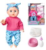 Eco Toys 33cm Pop Blauw/Roze Outfit met Accessoires, Verzenden, Nieuw
