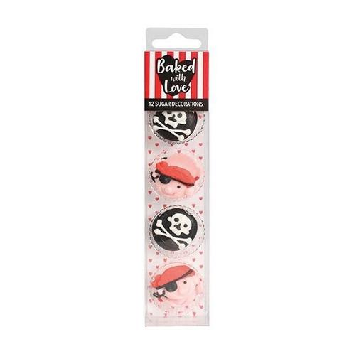 Culpitt Suikerdecoratie Piraat 25mm 12st., Hobby en Vrije tijd, Taarten en Cupcakes maken, Nieuw, Verzenden