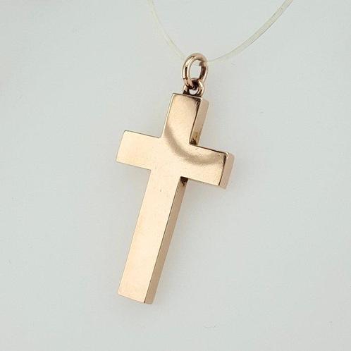 Zonder Minimumprijs - Kruishanger - 14 karaat Roségoud -, Sieraden, Tassen en Uiterlijk, Antieke sieraden