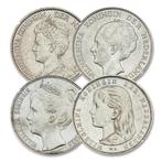 De 4 zilveren portretten van Koningin Wilhelmina, Postzegels en Munten, Munten | Nederland, Verzenden