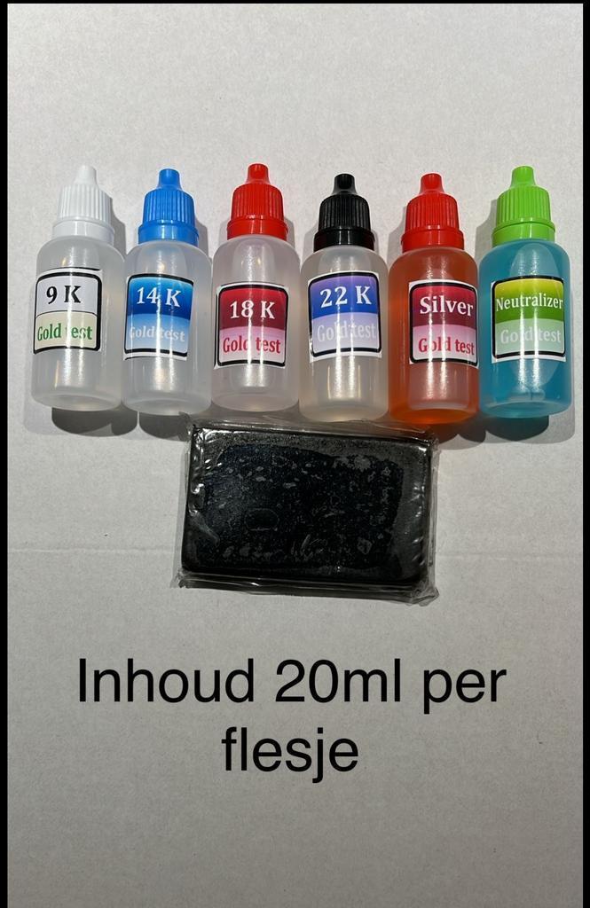 Toetswater Goud Zilver edel test Vloeistof koningswater 14k, Postzegels en Munten, Edelmetalen en Baren, Ophalen of Verzenden